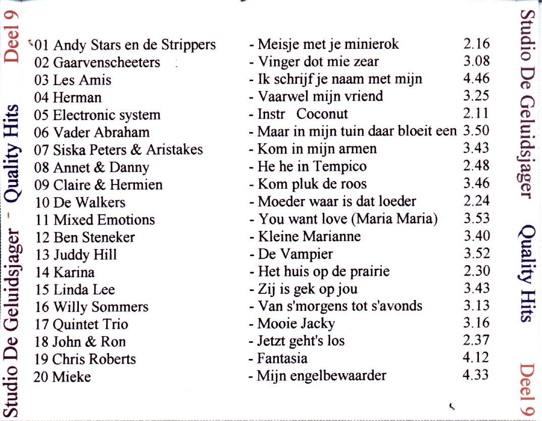 Quality Hits  Geluidsjager Deel 09 : Back